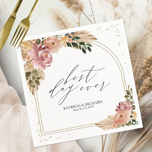 Chique Neutrale Kleuren Boho Bloem Bruiloft Servet