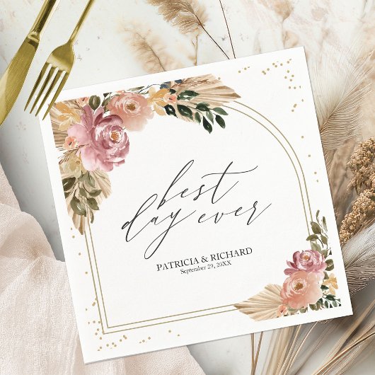 Chique Neutrale Kleuren Boho Bloem Bruiloft Servet