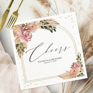 Chique Neutrale Kleuren Boho Bloem Bruiloft Servet
