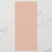 Chique Neutrale Kleuren Boho Bloem Bruiloftsmenu K Menu (Achterkant)