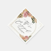 Chique neutrale kleuren Boho bloem engagement  Servet (Hoek)