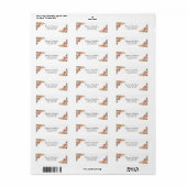 Chique Neutrale Kleuren Boho Bloemen Bruiloft Etiket (Full Sheet)