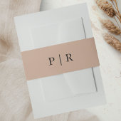 Chique neutrale kleuren Boho bruiloft Uitnodigingen Wikkel