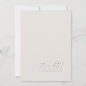 Chique Neutrals Bruiloft Bone Wit Vert ID1020 Save The Date (Achterkant)