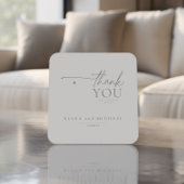 Chique Neutrals Bruiloft Dank u Linnen ID1020 Kartonnen Onderzetters