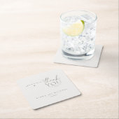 Chique Neutrals Bruiloft Dank u Linnen ID1020 Kartonnen Onderzetters (Insitu)