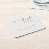 Chique Neutrals Bruiloft Dank u Linnen ID1020 Kartonnen Onderzetters (Schuin)