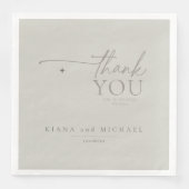 Chique Neutrals Bruiloft Dank u Pastel Grijs ID102 Servet (Voorkant)