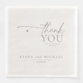 Chique Neutrals Bruiloft Dank u Poeder ID1020 Servet (Voorkant)