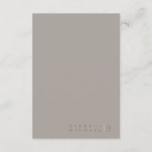 Chique Neutrals Bruiloft Details Warm Grijs ID1020 Informatiekaartje (Achterkant)