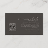 Chique Neutrals Bruiloft Website Charcoal ID1020 Informatiekaartje (Voorkant)