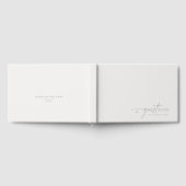 Chique Neutrals Minimalistisch Bruiloft Poeder ID1 Gastenboek (Volledig)