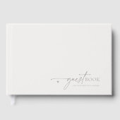 Chique Neutrals Minimalistisch Bruiloft Poeder ID1 Gastenboek (Voorkant)