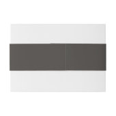 Chique Neutrals Trouwdetails Charcoal ID1020 Uitnodigingen Wikkel (Achterkant Voorbeeld)