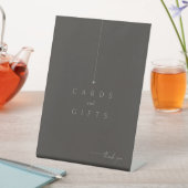 Chique Neutrals Trouwkaarten Gifts Charcoal ID1020 Reclamebord Met Voetstuk (Insitu)