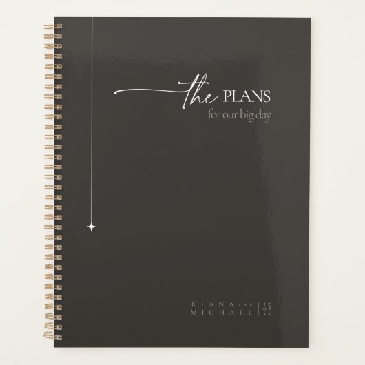 Chique Neutrals Trouwplannen Charcoal ID1020 Planner (Voorkant)
