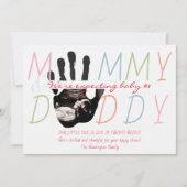 Chique Nieuwe Baby Sonogram Echografie Foto Zwange Aankondiging (Voorkant)