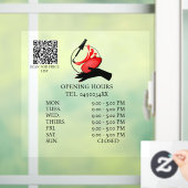 Chique Noir Nail Technician Venster Raamsticker (Huis)