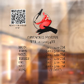 Chique Noir Nail Technician Venster Raamsticker (Vel 2)