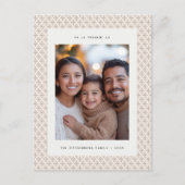 Chique Nordic Bruin en Wit Sneeuwvlokkerenspostkaa Feestdagenkaart (Voorkant)