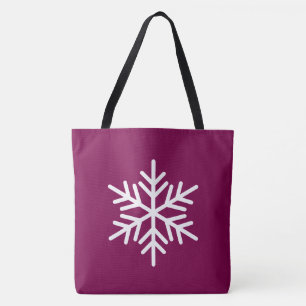 Chique Nordic Witte Alpen Sneeuwvlok Op Vakantie R Tote Bag