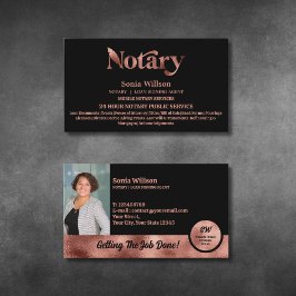 Chique notaris openbaar Roos gouden foto lening on Visitekaartje