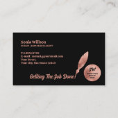 Chique notaris openbaar Roos gouden lening onderte Visitekaartje (Achterkant)