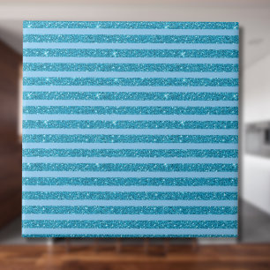 Chique oceaンブル glitter horizontale strepen tegeltje