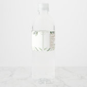 Chique Oerwoud Dieren Groen Baby shower Favor Waterfles Etiket (Achterkant)