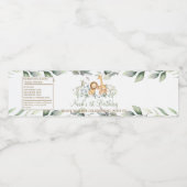 Chique Oerwoud Dieren Groen Verjaardagsfeestje Waterfles Etiket (Enkel label)