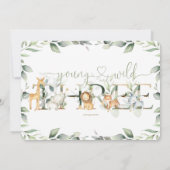 Chique Oerwoud Dieren Groen Wild 3e Verjaardag Kaart (Achterkant)