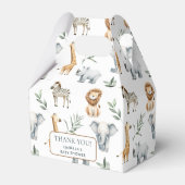 Chique Oerwoud Dieren Groene Safari Baby shower Bedankdoosjes (Voorkant Zijde)