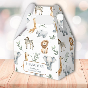 Chique Oerwoud Dieren Groene Safari Baby shower Bedankdoosjes