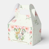 Chique Oerwoud Dieren Safari Roze Bloemen Dank u Bedankdoosjes (Achterkant)