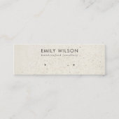 CHIQUE OFF WIT GRIJS TERRAZZO STUD OORBEL DISPLAY MINI VISITEKAARTJE (Voorkant)