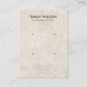 CHIQUE OFF WIT STUCCO 2 STUD OORBEL DISPLAY KAART VISITEKAARTJE (Voorkant)