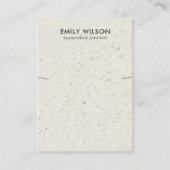 CHIQUE OFF WITTE TERRAZZO KETTING ARMBAND DISPLAY VISITEKAARTJE (Voorkant)