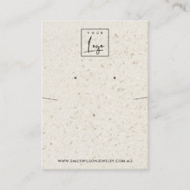 CHIQUE OFF WITTE TERRAZZO KETTING OORBEL DISPLAY VISITEKAARTJE