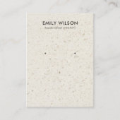 CHIQUE OFF WITTE TERRAZZO STUD OORBEL DISPLAY KAAR VISITEKAARTJE (Voorkant)
