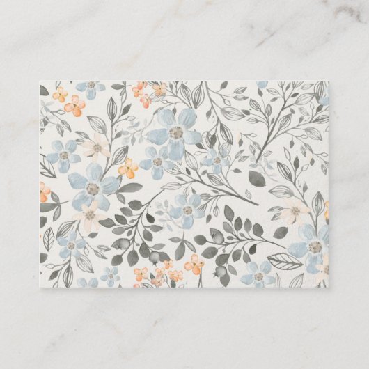 Chique Olifant Foliage Display Douche Baby shower Informatiekaartje (Achterkant)