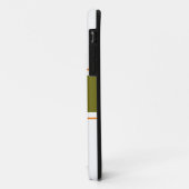 Chique Olijfgroen Sinaasappel Racing Stripes op wi Case-Mate iPhone Case (Achterkant/links)