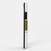 Chique Olijfgroen Sinaasappel Racing Stripes op wi Case-Mate iPhone Case (Achterkant/rechts)