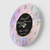 Chique Ombre Gouden Mandala 25ste Huwelijksverjaar Grote Klok (Hoek)