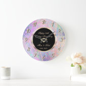 Chique Ombre Gouden Mandala 25ste Huwelijksverjaar Grote Klok (Huis)