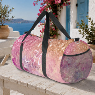 Chique ombre roze blush roze glitters monogram plunjezak