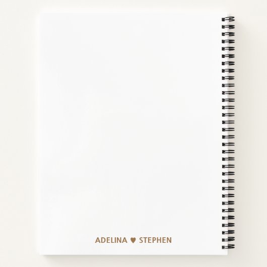 Chique Onze Huwelijksplannen Bruiloft Journal Goud Notitieboek (Achterkant)