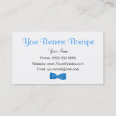 Chique oogverblindend blauw bloemetje met  boog visitekaartje (Achterkant)