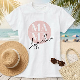 Chique op maat gemaakte MAMA penseelstreek scriptn T-shirt