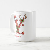 Chique op maat gemaakte monogram initiaal Y vrolij Koffiemok (Voorkant links)