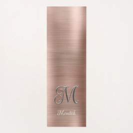 Chique op maat gemaakte monogram roze geborsteld m yogamat